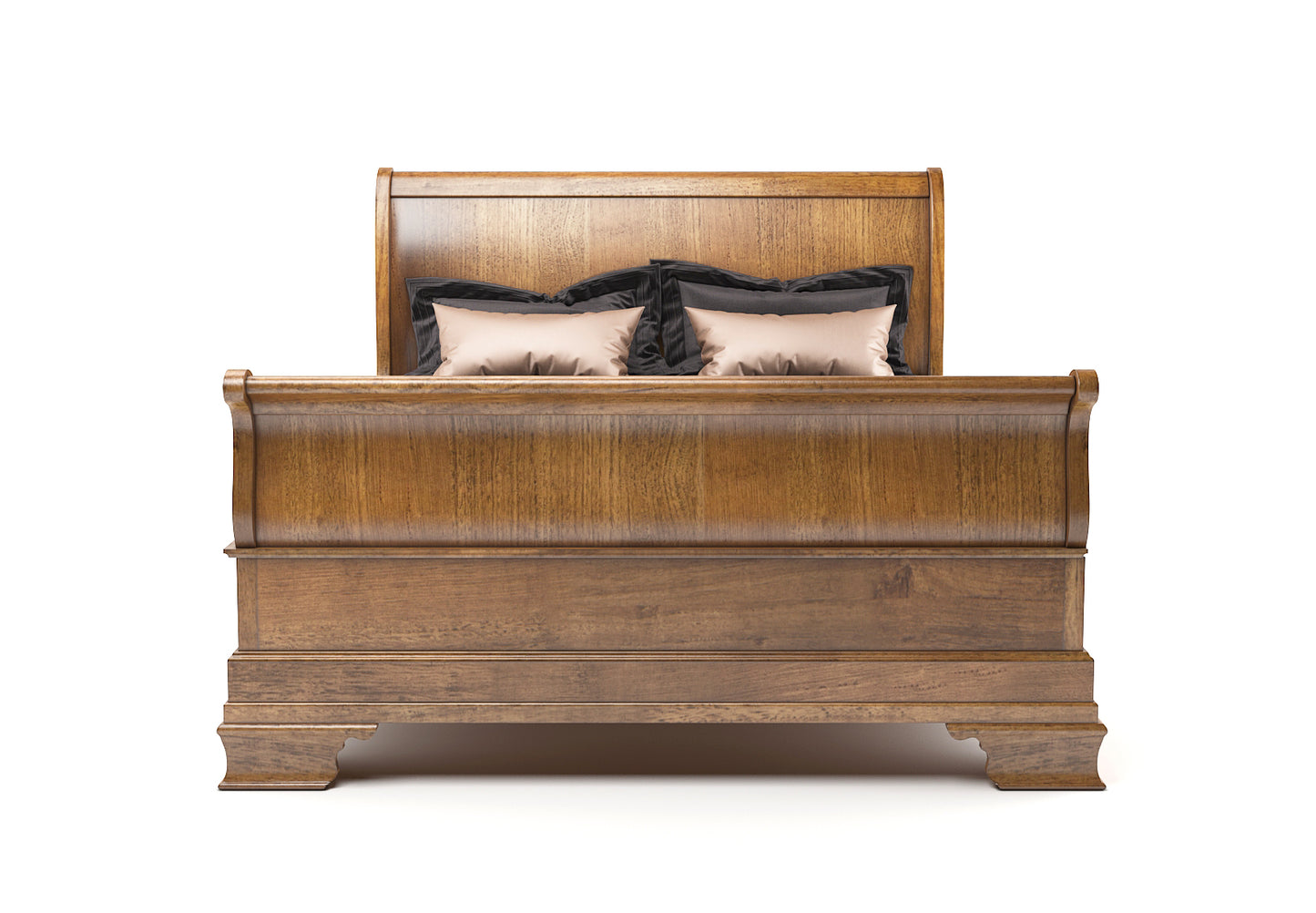 Ballantyne Queen Sleigh Bed Tasmanian Oak and Vic Ash Wood