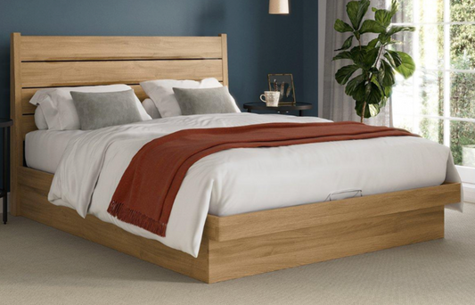 Lodge Wood Platform Storage Bed