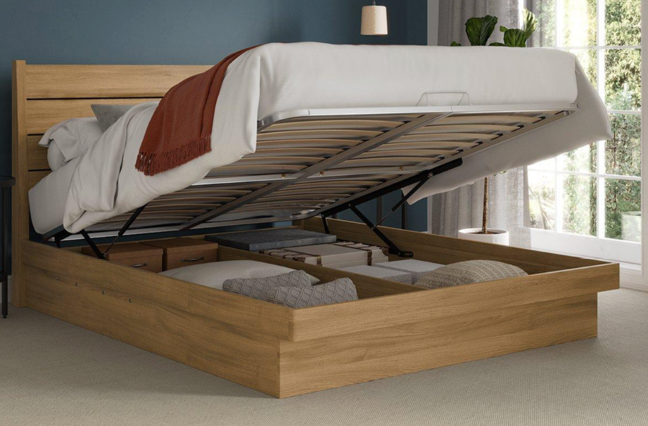 Lodge Wood Platform Storage Bed