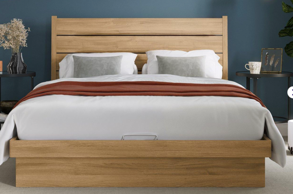 Lodge Wood Platform Storage Bed