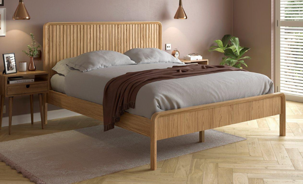 Bangkok Wood bed Frame Solid Wood and Veneer