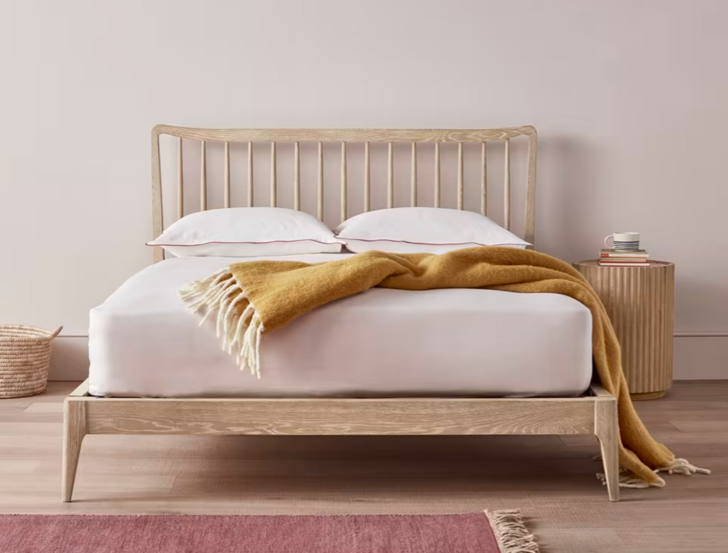 Spindle Bed Natural Oak