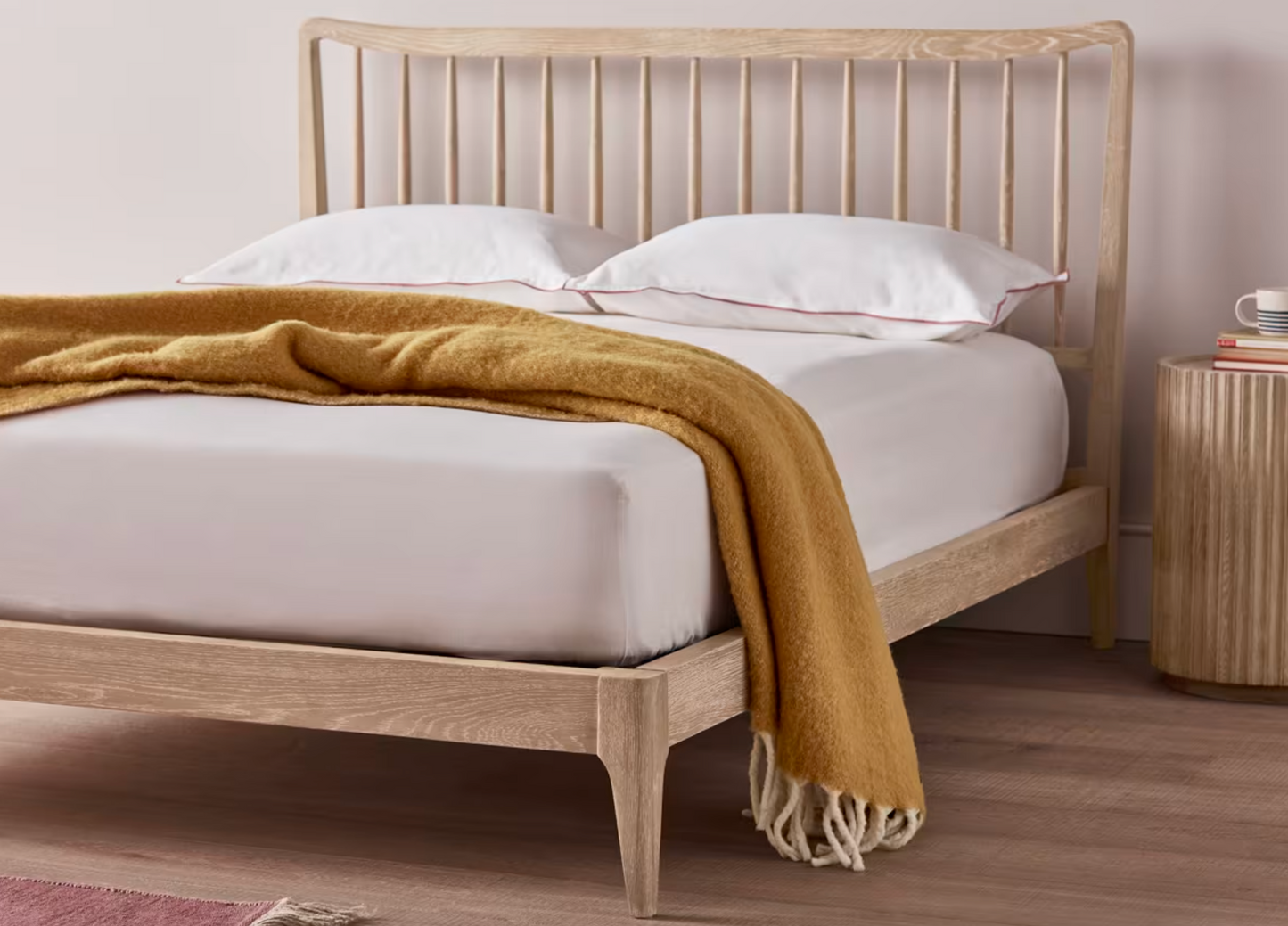 Spindle Bed Natural Oak