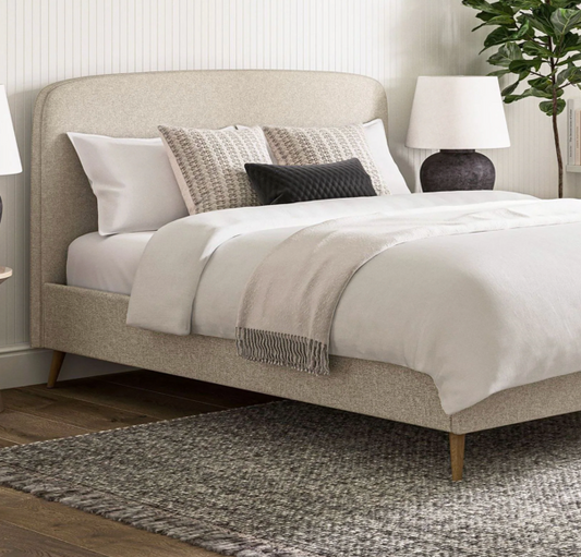 Matson Light Tweedy Upholstered Bed