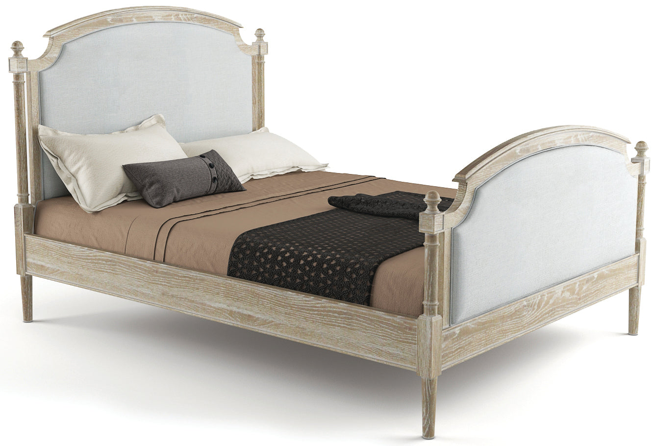 Willow Queen White Ash Bed With Brushed Finish