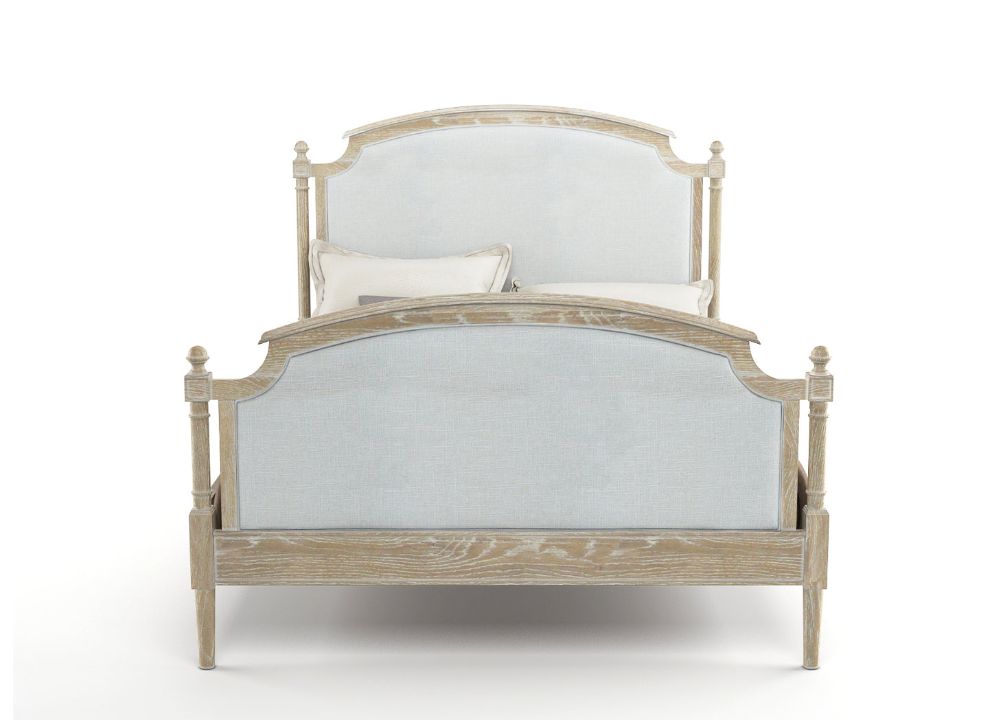 Willow Queen White Ash Bed With Brushed Finish