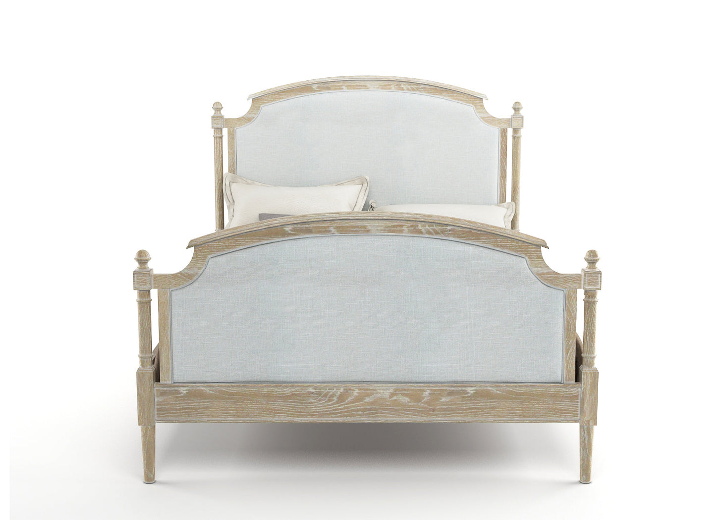 Willow King White Ash Bed With Brushed Finish