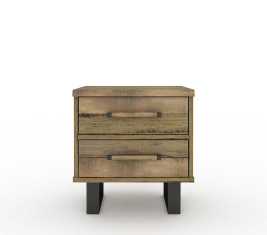 Bindi Bedside Table Natural Marri Wood Grain Finish