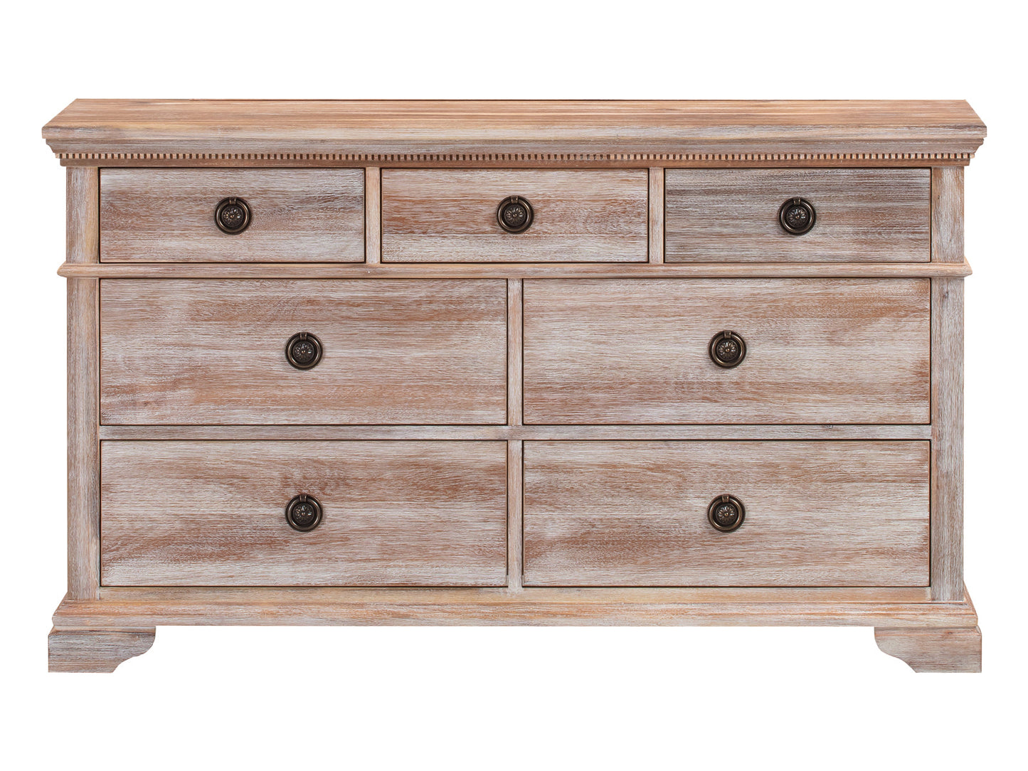 IBIZA Dressing Table 7 Drawers Acacia Wood