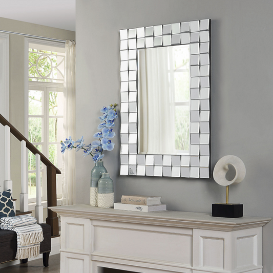 VALERIA Wall Mirror Rectangular shape with angled mirror decorative edges