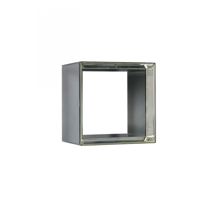 Mirrored Square Wall Shelf Display Unit