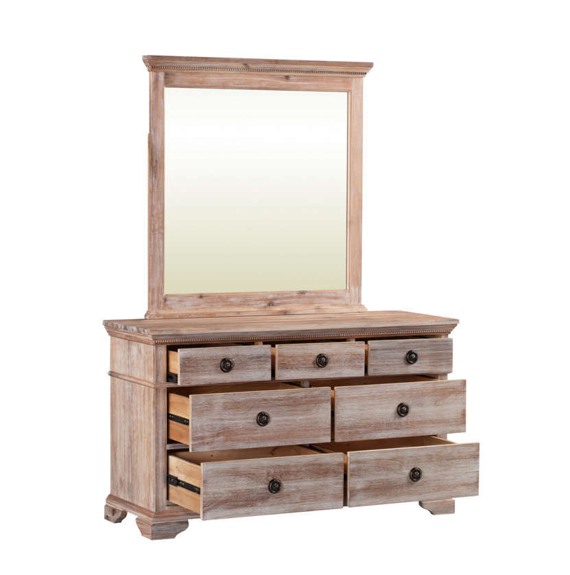 IBIZA Dressing Table 7 Drawers Acacia Wood