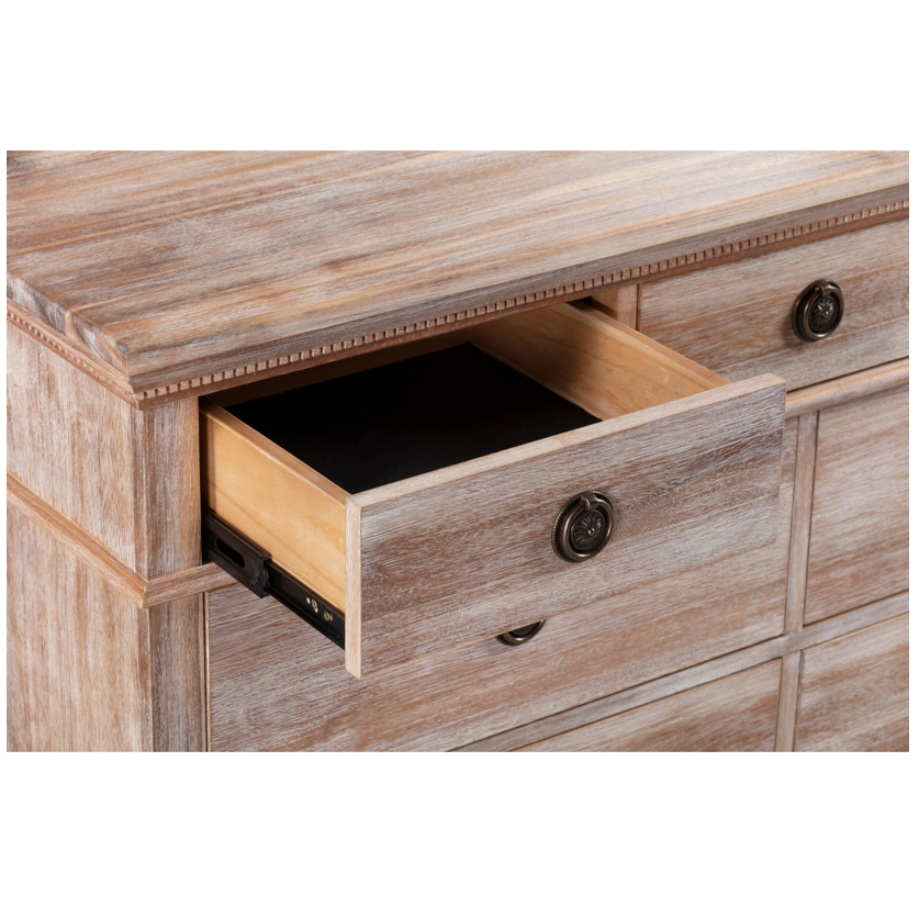 IBIZA Dressing Table 7 Drawers Acacia Wood