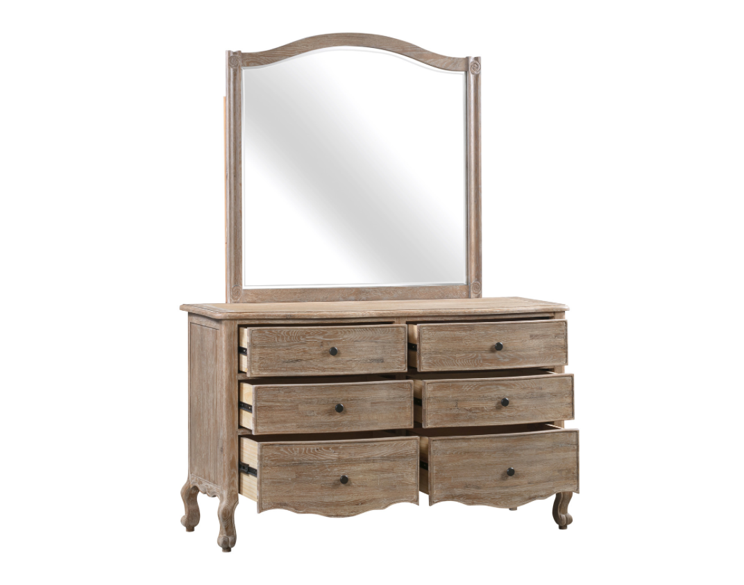 ANNECY Dressing Table Oak Brushed Weathered Finish