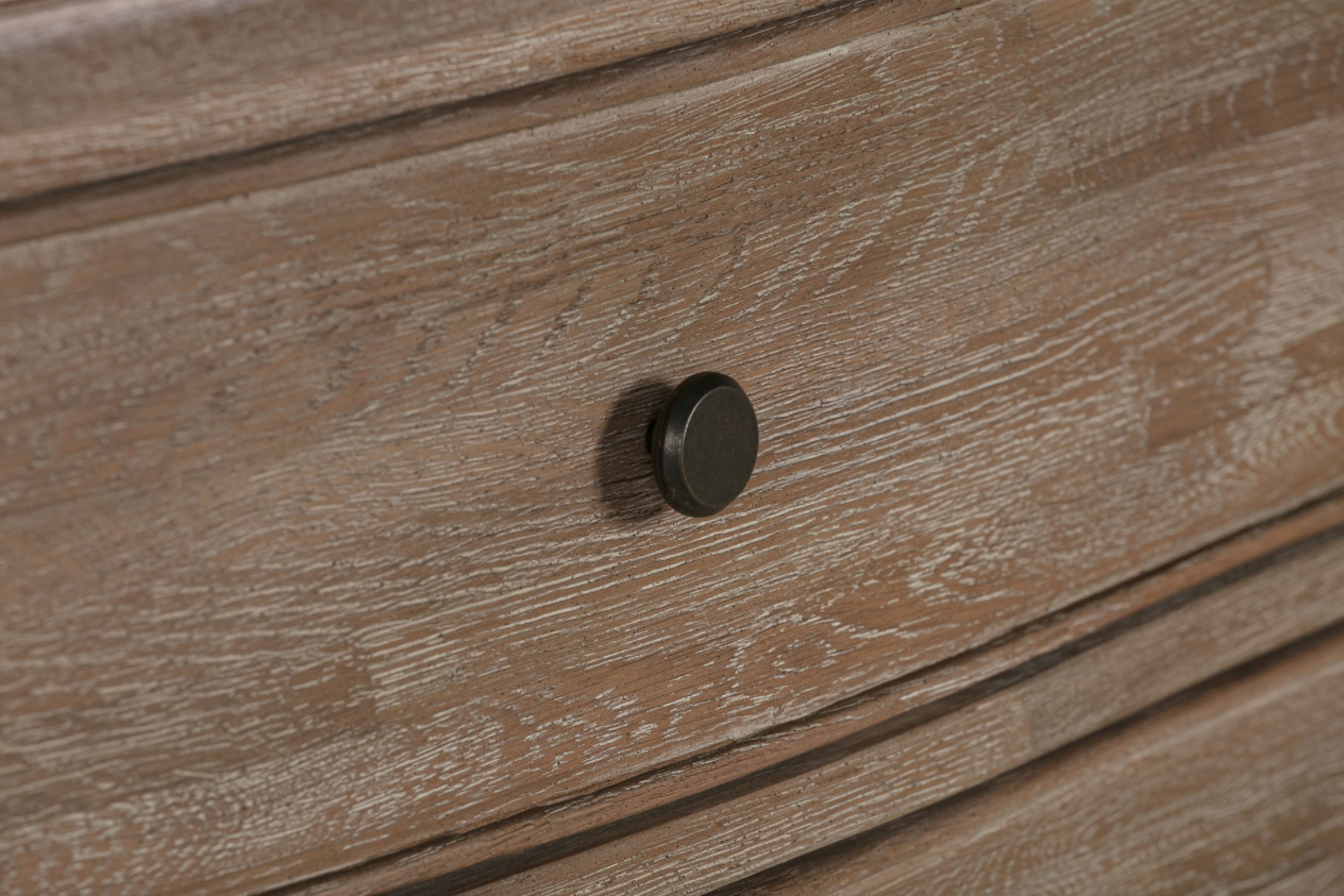 ANNECY Tallboy Chest Oak Brushed Weathered Finish