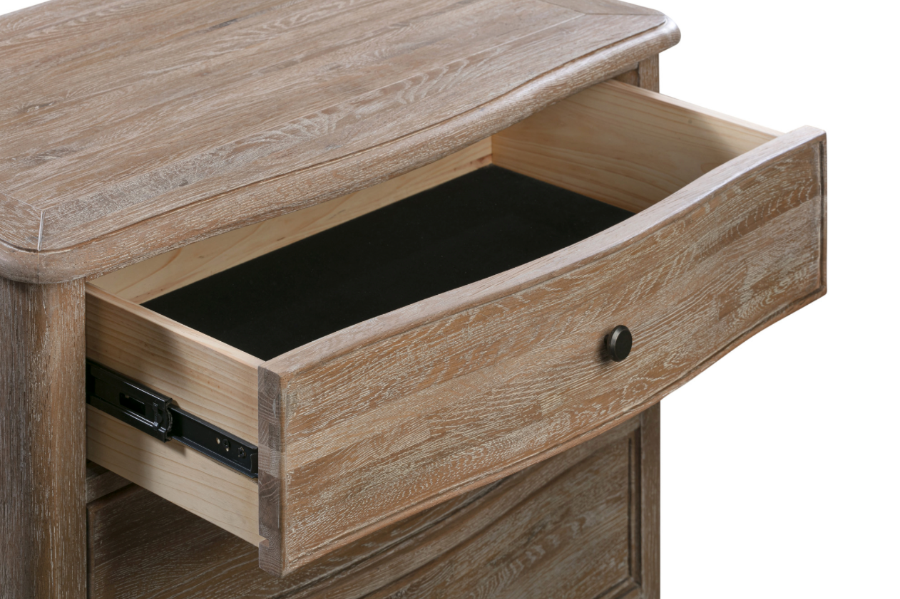 ANNECY Tallboy Chest Oak Brushed Weathered Finish