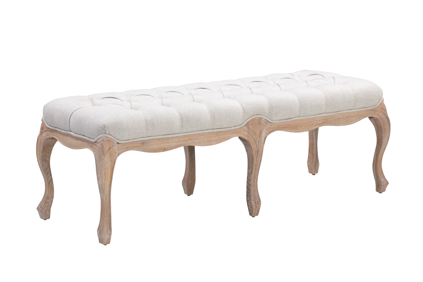 MONTEREY Upholstered Bench WHITE OAK