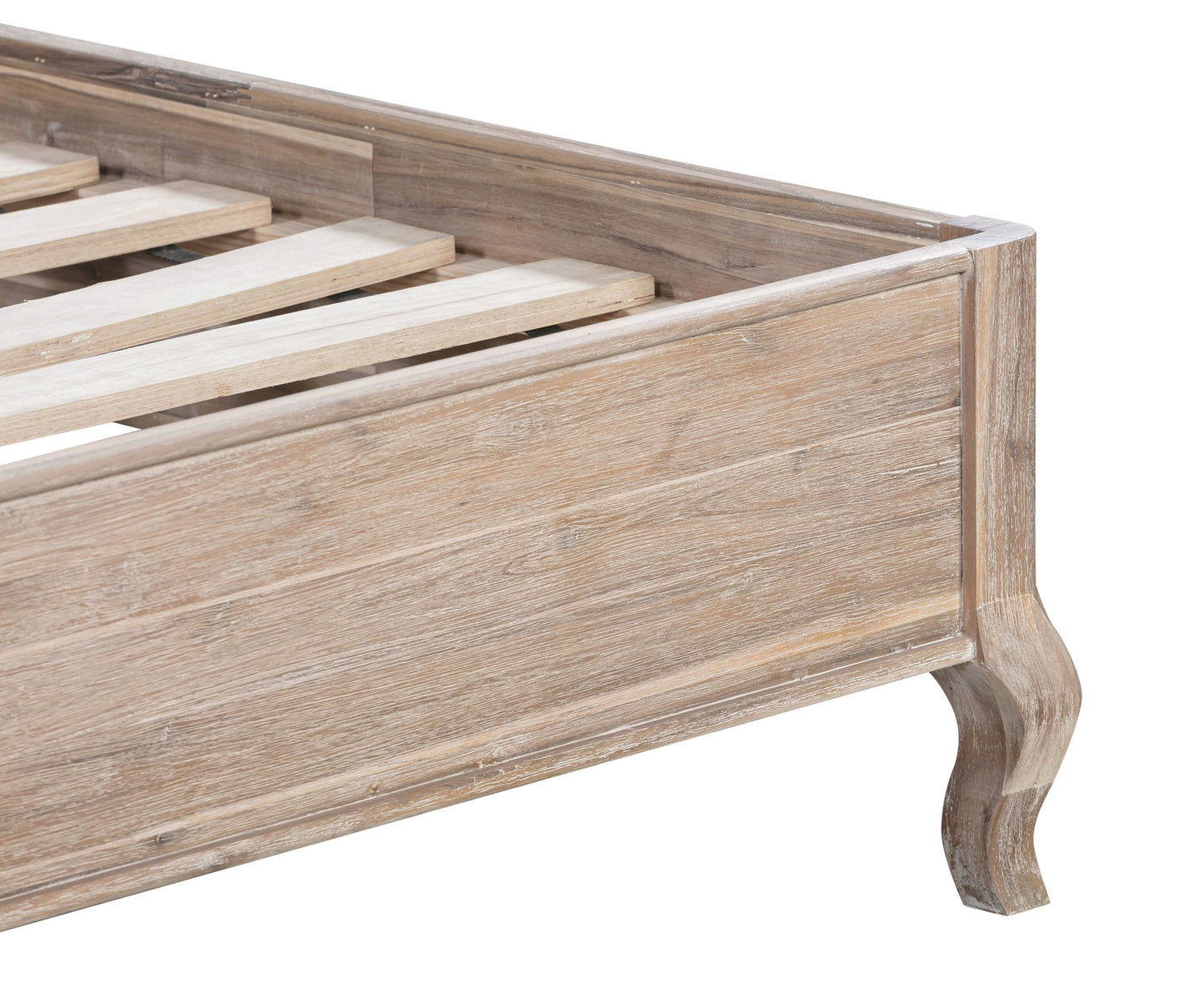 Salcombe Queen Bed Acacia Wood Brushed Weathered Finish