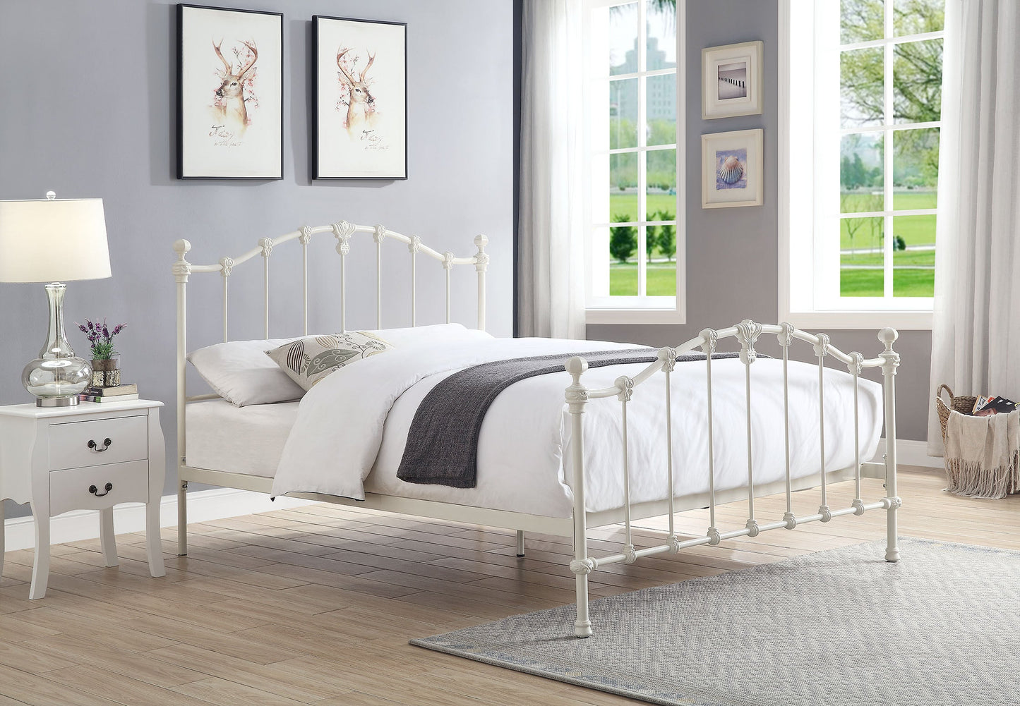 CLAREMONT Single Size Cast and Wrought Iron Bed