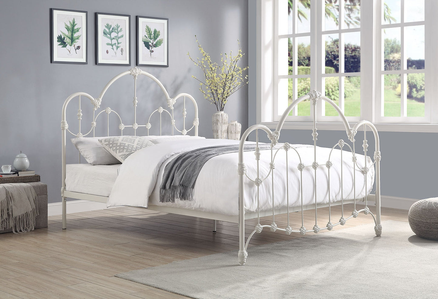 NORMANDY Queen Size Cast and Wrought Iron Bed