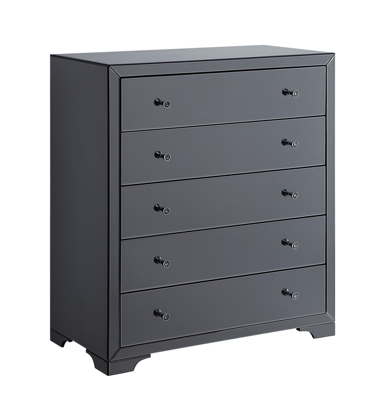 BOULEVARD Smoke Mirror Tallboy 5 drawers