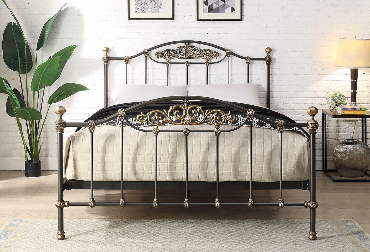 WENTWORTH Queen Size Cast and Wrought Iron Bed